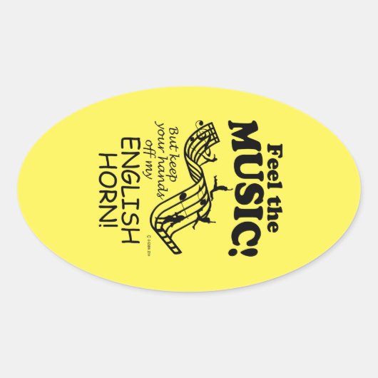 English Horn voelt de Sticker van het muziekoval (Voorkant)