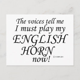 English Horn Voices zegt dat hij moet spelen Briefkaart