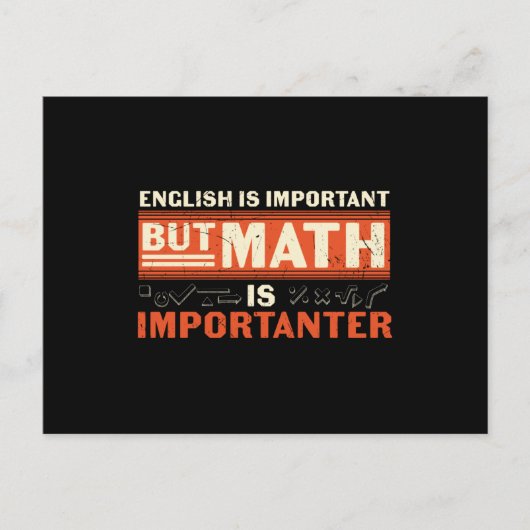 English is Important But Math is Importanter Briefkaart (Voorkant)