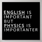 english is important but physics is importanter poster (Voorkant)
