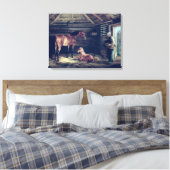 English Mare with her Foals, 1833 Canvas Afdruk (Insitu (Slaapkamer))