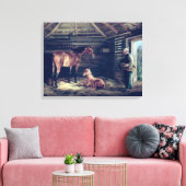 English Mare with her Foals, 1833 Canvas Afdruk (Insitu (Woonkamer))