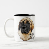 English Mastiff Art Gifts Tweekleurige Koffiemok (Links)