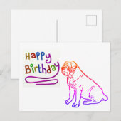 English Mastiff bunte Schrift Dogge Briefkaart (Voorkant / Achterkant)
