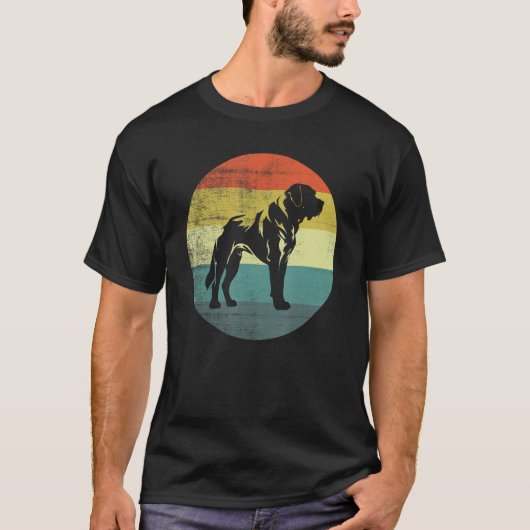 English Mastiff Dog Retro Vintage Design T-shirt (Voorkant)