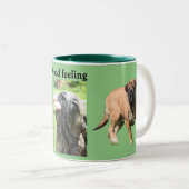 English Mastiff gutes Gefühl  Tweekleurige Koffiemok (Voorkant rechts)