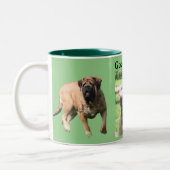 English Mastiff gutes Gefühl  Tweekleurige Koffiemok (Links)