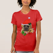 English Mastiff KerstMerry T-shirt (Voorkant)