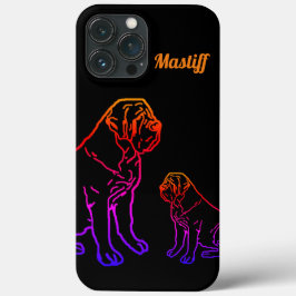 English Mastiff Neon englische Dogge Case-Mate iPhone Case