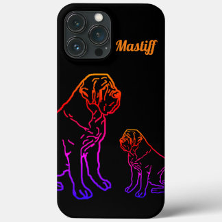 English Mastiff Neon englische Dogge Case-Mate iPhone Case