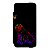 English Mastiff Neon englische Dogge Incipio iPhone Portemonnee Hoesje (Voorkant Agenda)