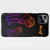 English Mastiff Neon englische Dogge iPhone Hoesje (Achterkant horizontaal)