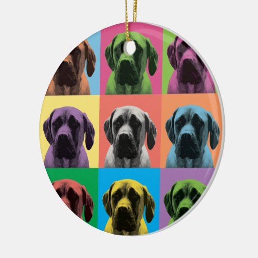 English Mastiff Pop-Art Ornament (Links)