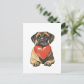 English Mastiff Valentijn Feestdagenkaart (Staand voorkant)