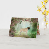 English Mastiff Wenskaart Kaart (Gele Bloem)