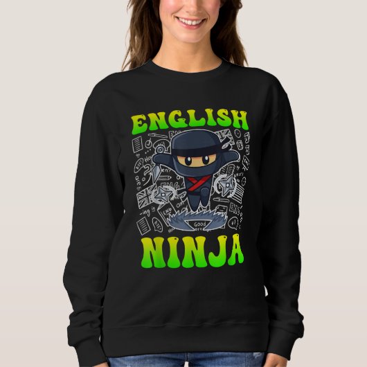 English ninja I am English teacher Trui (Voorkant)