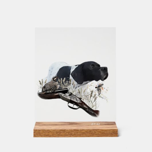 English Pointer  Acryl Bord (Voorkant)