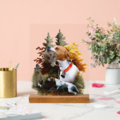 English Pointer  Acryl Bord (Huwelijk)