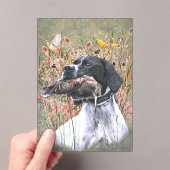 English pointer acryl uitnodigingen (Insitu (Draagbaar))