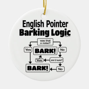 English Pointer Barking Logic Keramisch Ornament