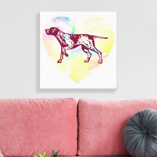 English Pointer Dog Canvas Afdruk (Insitu (Woonkamer))