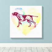 English Pointer Dog Canvas Afdruk (Insitu (Houten vloer))