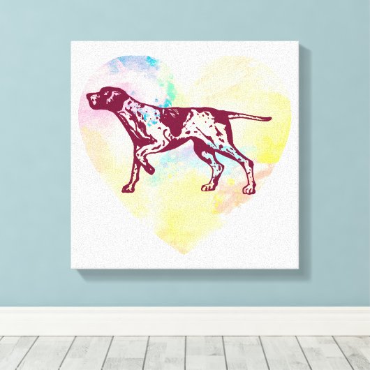 English Pointer Dog Canvas Afdruk (Insitu (Houten vloer))