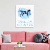 English Pointer Dog Canvas Afdruk (Insitu (Woonkamer))