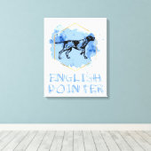 English Pointer Dog Canvas Afdruk (Insitu (Houten vloer))