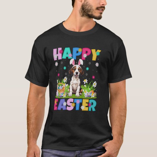 English Pointer Dog Happy Easter Egg Hunt Bunny Ea T-shirt (Voorkant)