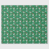 English Pointer dog kerstmis Cadeaupapier (Vlak)