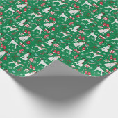 English Pointer dog kerstmis Cadeaupapier (Hoek)