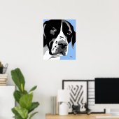 English Pointer Dog Poster (Thuiskantoor)