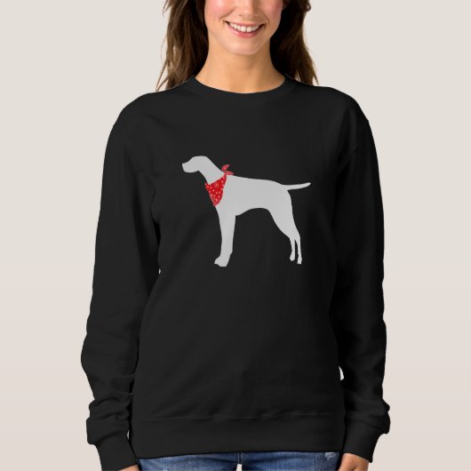 English Pointer Dog Wearing Red Bandana Trui (Voorkant)