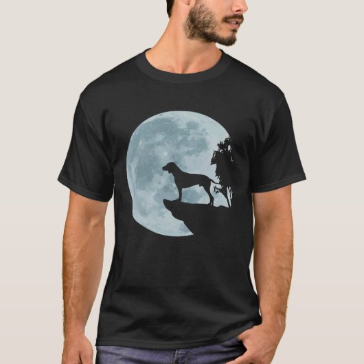 English Pointer Full Moon Hunting Dog Mystic Hunti T-shirt (Voorkant)