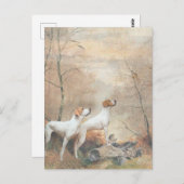 English Pointer jaagt op de fazanten Briefkaart (Voorkant / Achterkant)