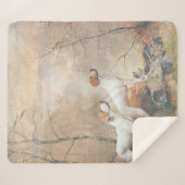 English Pointer jaagt op de fazanten Sherpa Deken (Voorkant (horizontaal))