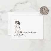 English Pointer Notitiekaartje (Voorkant / Achterkant in situ)