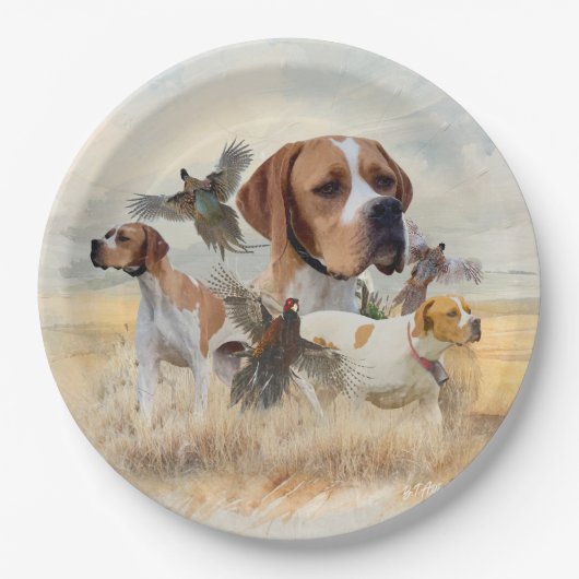 English Pointer Papieren Bordje (Voorkant)