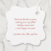 English Redborst Robin Bird Holiday Kerstmis Bedankjes Labels (Achterkant)