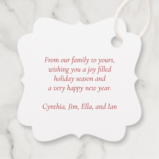 English Redborst Robin Bird Holiday Kerstmis Bedankjes Labels (Achterkant)