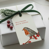 English Redborst Robin Merry Kerstfeestay Cadeaulabel