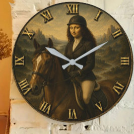 English Riding Funny Mona Lisa Equestrian Rider Gi Grote Klok