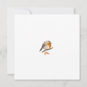 English Robin Bird Bedankkaart (Achterkant)