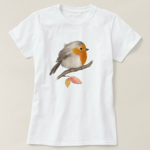 English Robin Bird T-shirt
