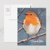 ENGLISH ROBIN: KUNSTWERK: DANK JE BRIEFKAART (Voorkant / Achterkant)