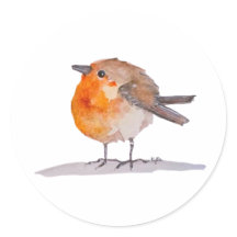 English Robin Watercolor