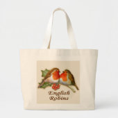English Robins Grote Tote Bag (Voorkant)