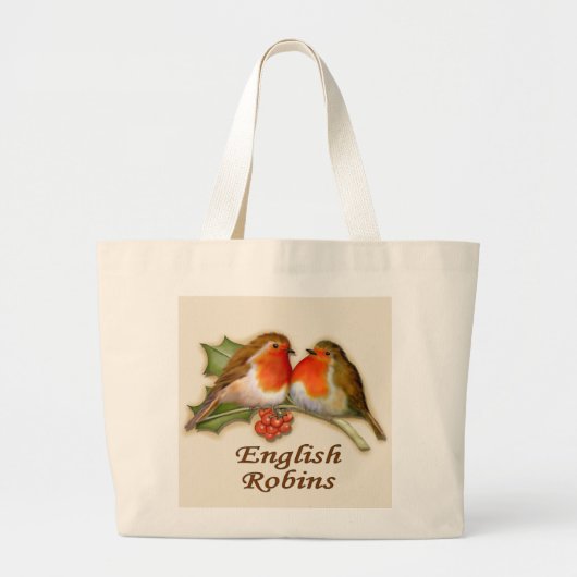 English Robins Grote Tote Bag (Voorkant)