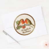 English Robins Ronde Sticker (Envelop)